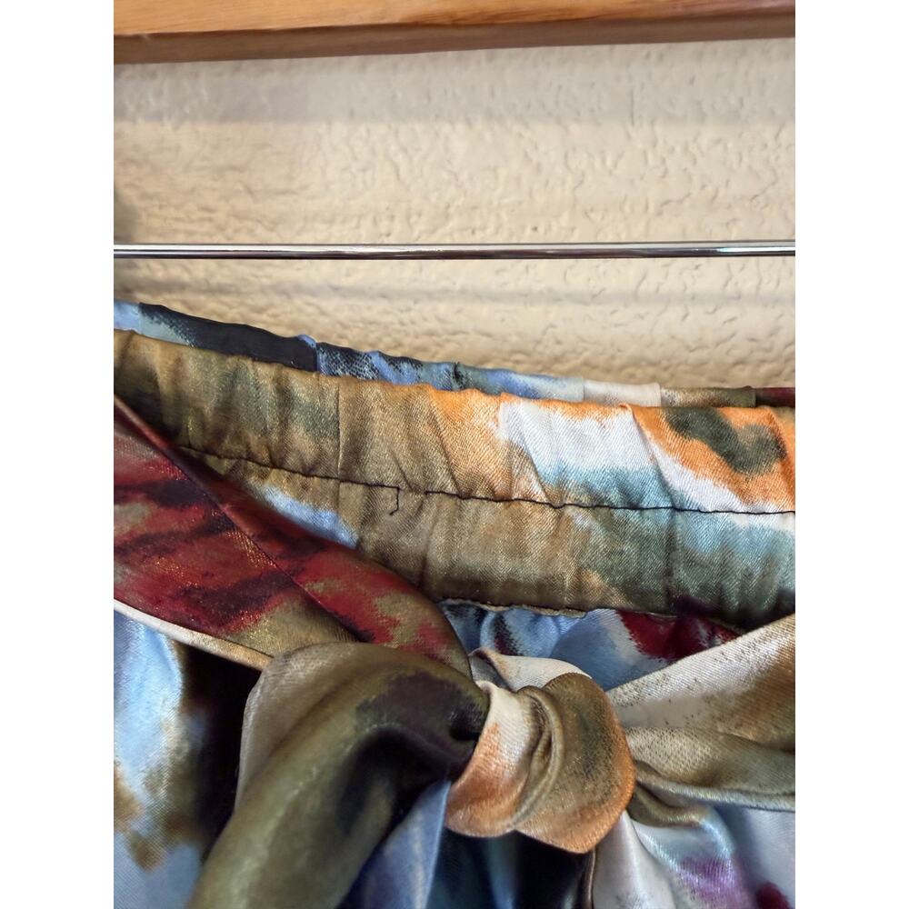 Boho Hippie Tie Dye Retro Silkey Elastic Waist Maxi/ Midi Skirt Lg Her Destiny - Picture 4 of 16